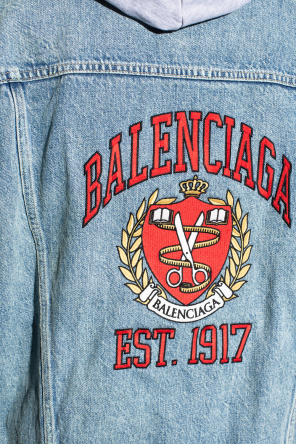 Blue Denim jacket Balenciaga SchaferandweinerShops Nigeria Keep your little ones dry and stylish in this nylon zip up jacket from